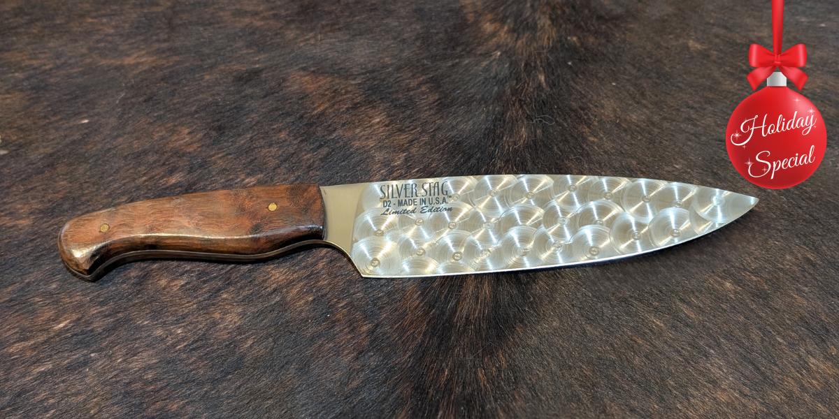 LIMITED EDITION SILVER STAG CHEF KNIFE / FULL TANG CARVER / SPECIAL HOLIDAY PRICING!  CFC6.5LE