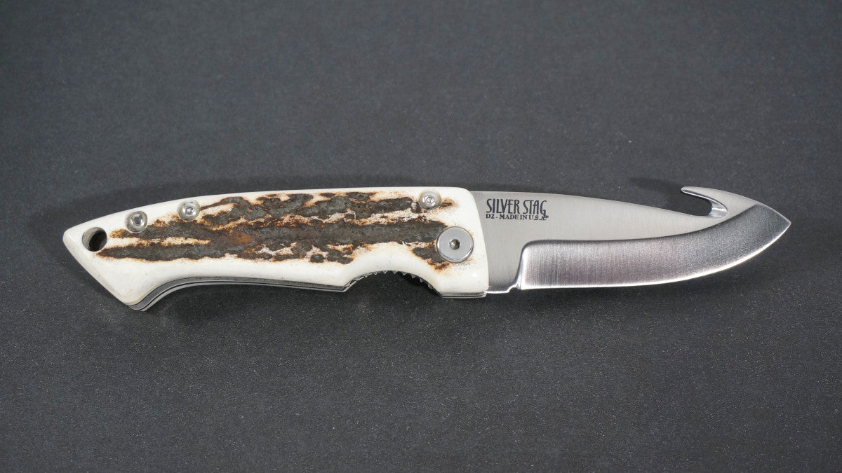 Liner Lock Gut Hook - FLLGH2.3 - Silver Stag Knives