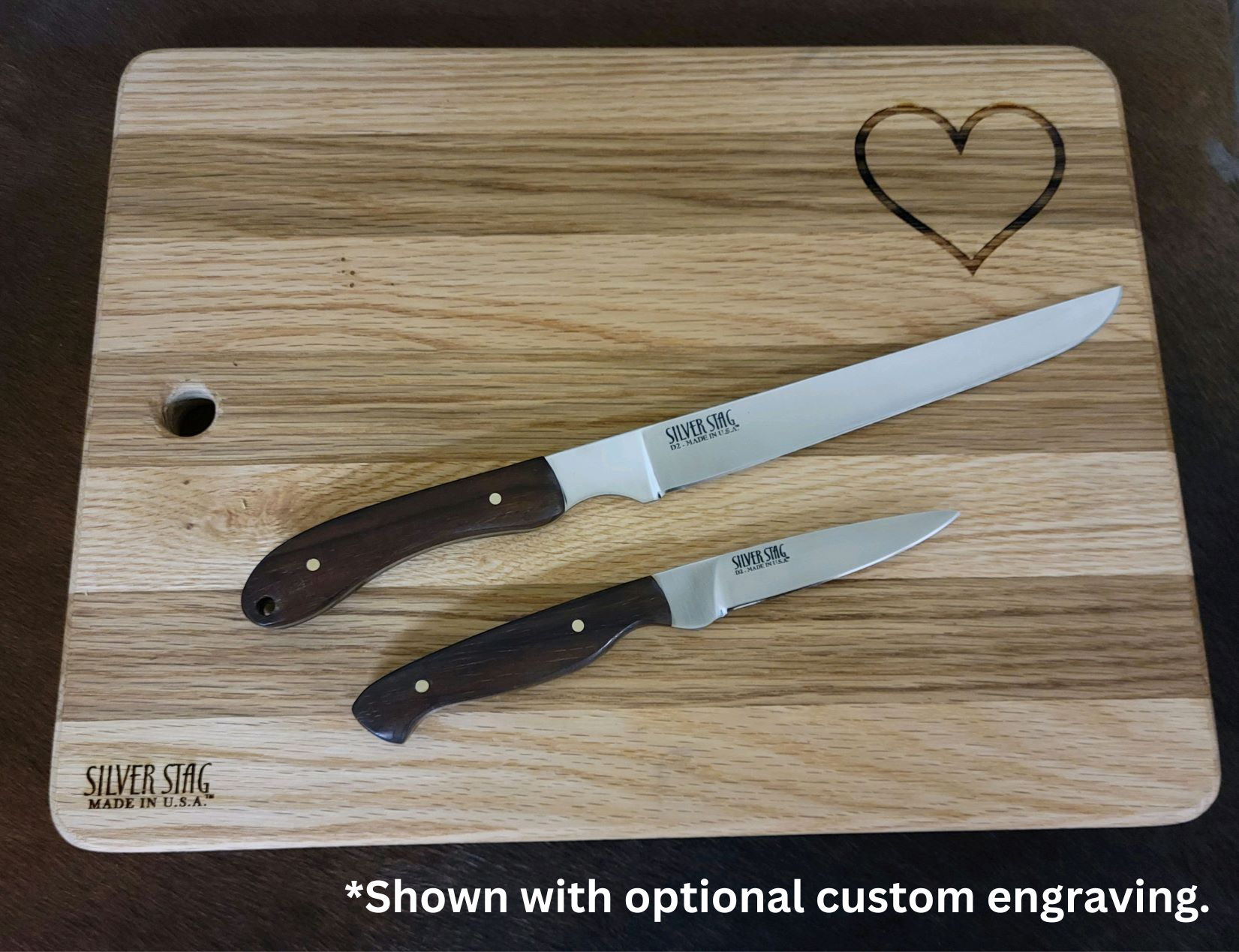 COCOBOLO COMBO w/CUTTING BOARD - KFPARINGCOMBOCB - Silver Stag Knives